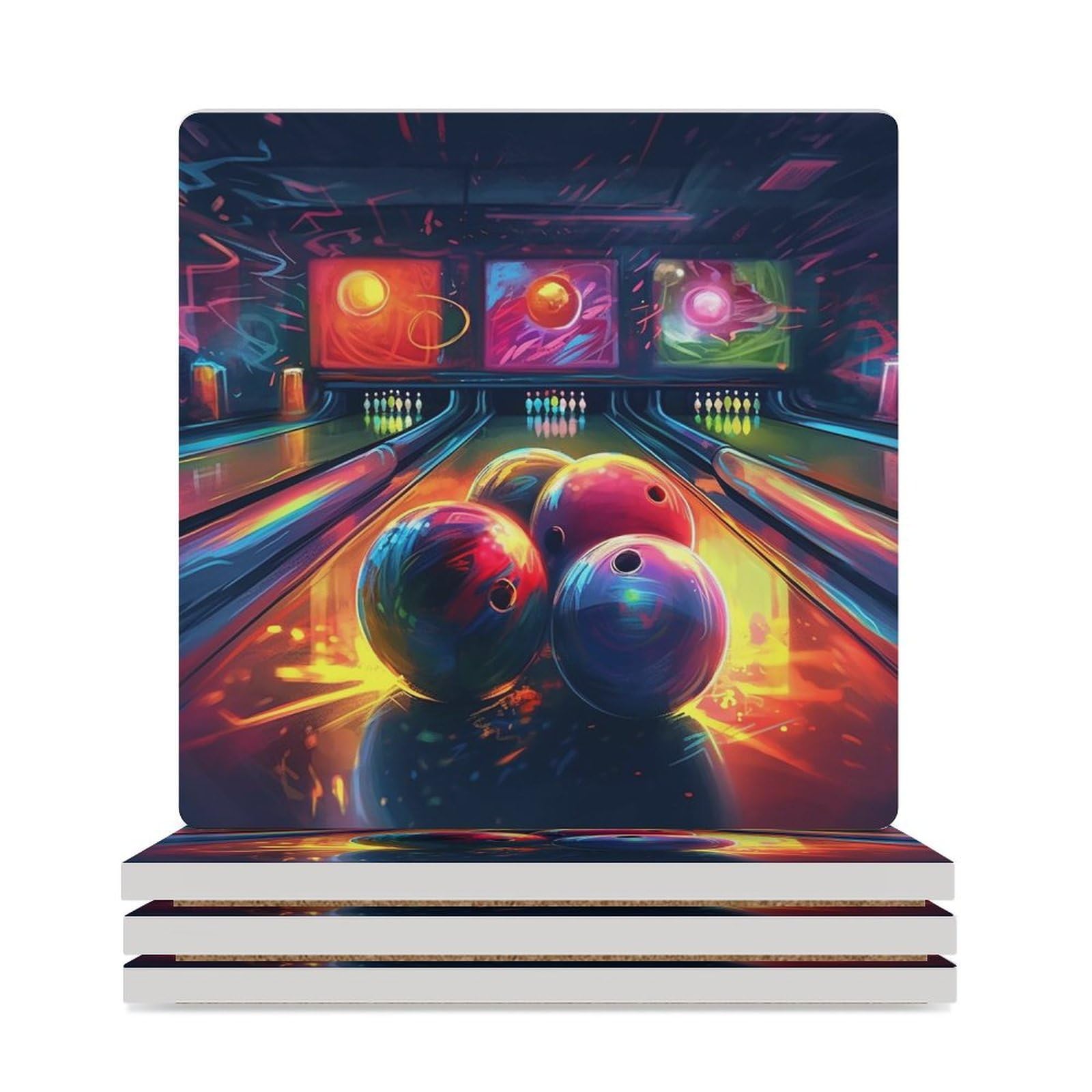 Dessous de verre bowling pour éviter les taches sur votre table basse