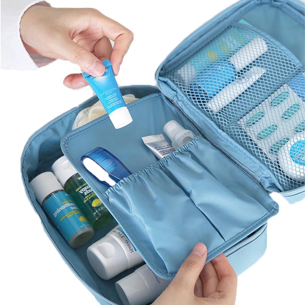 AsPon Organizing Cubes Carry-on Toiletry Bag Pack-It Cube Travel Organizer Case Blue
