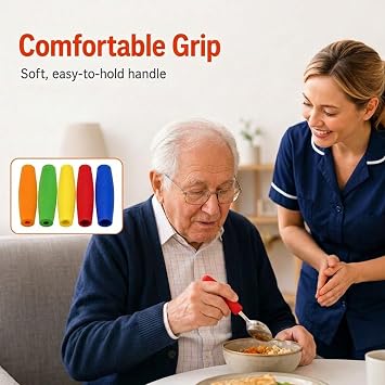 Foam Built-Up Handle Grips for Parkinson's, Arthritis Aids for Hands, Soft Non-Slip Grip Sleeves, Adaptive Utensil Handles for Cutlery, Toothbrush, Pens, Ideal for Elderly & Rehabilitation Users