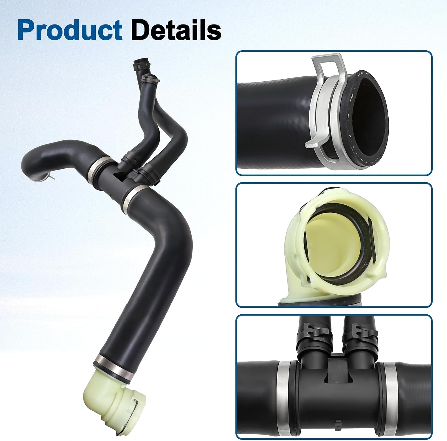Lower Radiator Coolant Hose Compatible with Ford F-150 5.0L V8 2015-2024 Replace FL3Z8286C FL3Z-8286-C