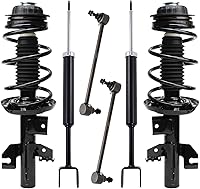 Vista 43 de Detroit Axle - Kit de suspensión de 6 piezas para Chevy GMC Silverado Sierra 1500 2007-2013 [sin suspensión electrónica] Puntales delanteros, barras