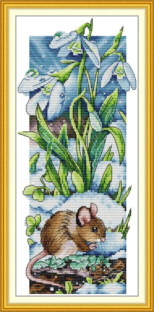 CaptainCrafts Cross Stitch Kits for Adults Counted Spring Pattern Art Decor