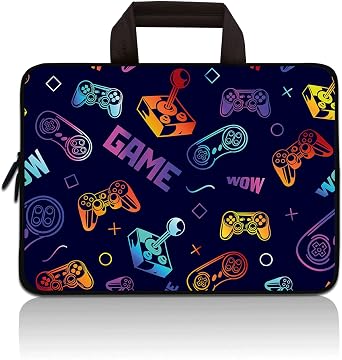 Universal 79 inch Kids Tablet Portable Neoprene Zipper Carrying Sleeve Case Bag Fits 7" 8" 8.5" 8.9" 9" iPad mini 5 4 3 2 1, Galaxy Tab A 8.0 Game