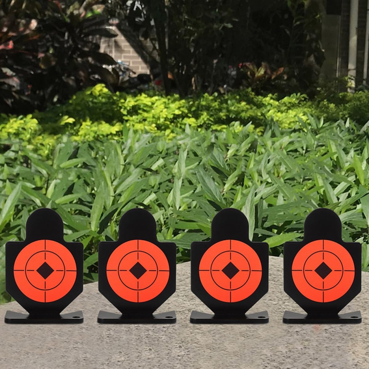 8Pcs Metal Animal Targets and Human Silhouette Shooting Practice Small Steel Resetting Targets for Long Range Training and Outdoor Shooting Sports
