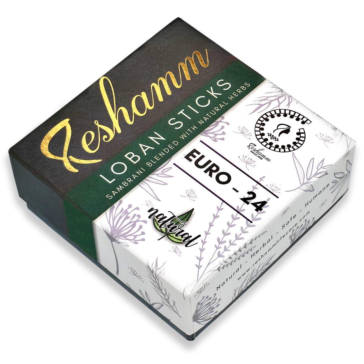Reshamm Loban Sticks (Euro 24) Made of Afghani Loban & 23 Natural Herbs Powder, (No Chemical No Artificial Fragrance and no Bamboo Stick) for Natural Fragrance Aroma Therapy for Depression 30 Sticks