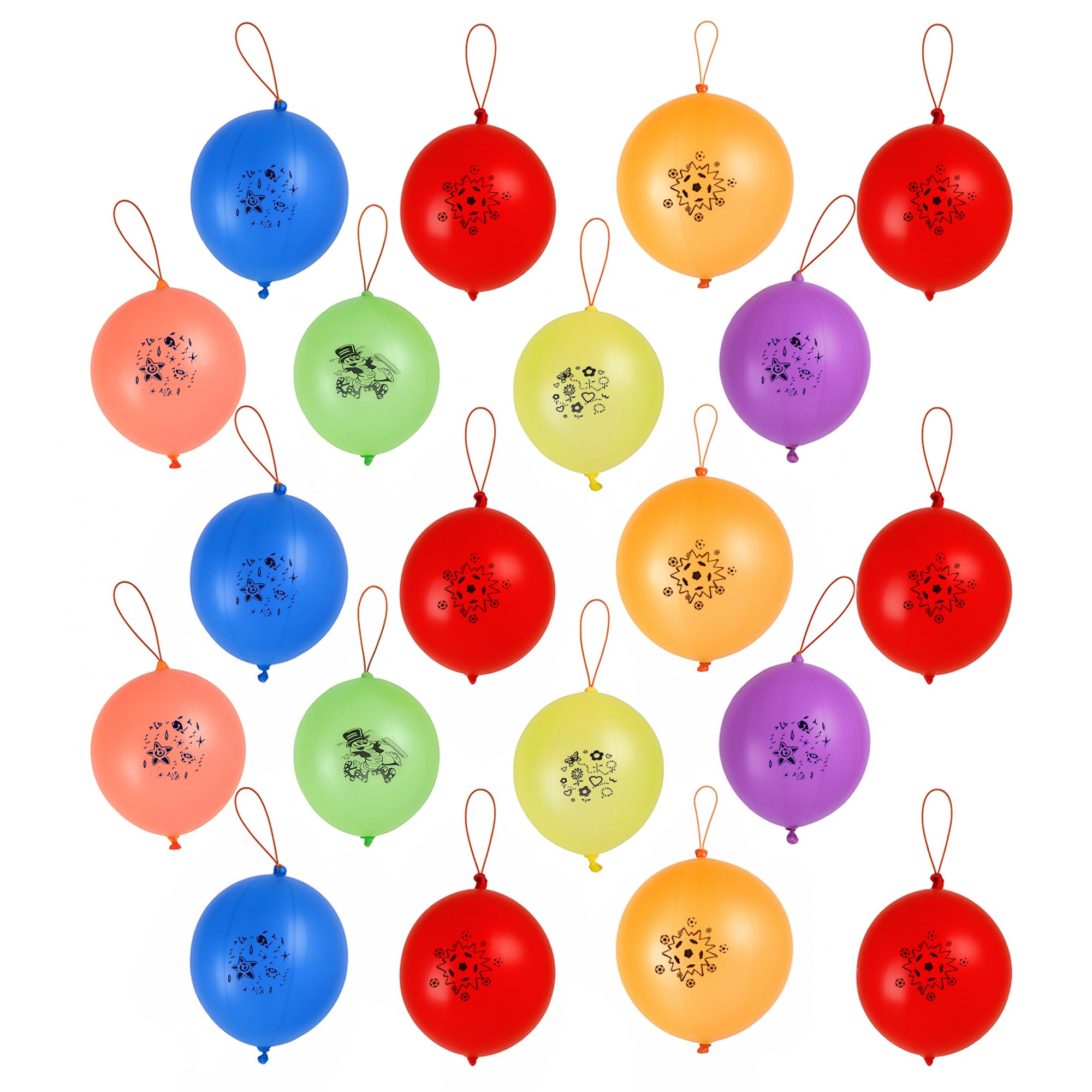Weddecor Punch Balloons Assorted Color with Elastic Bands Latex Material for Kids Birthday Parties, Baby Functions, Wedding Decoration, 12 inch, 500pcs