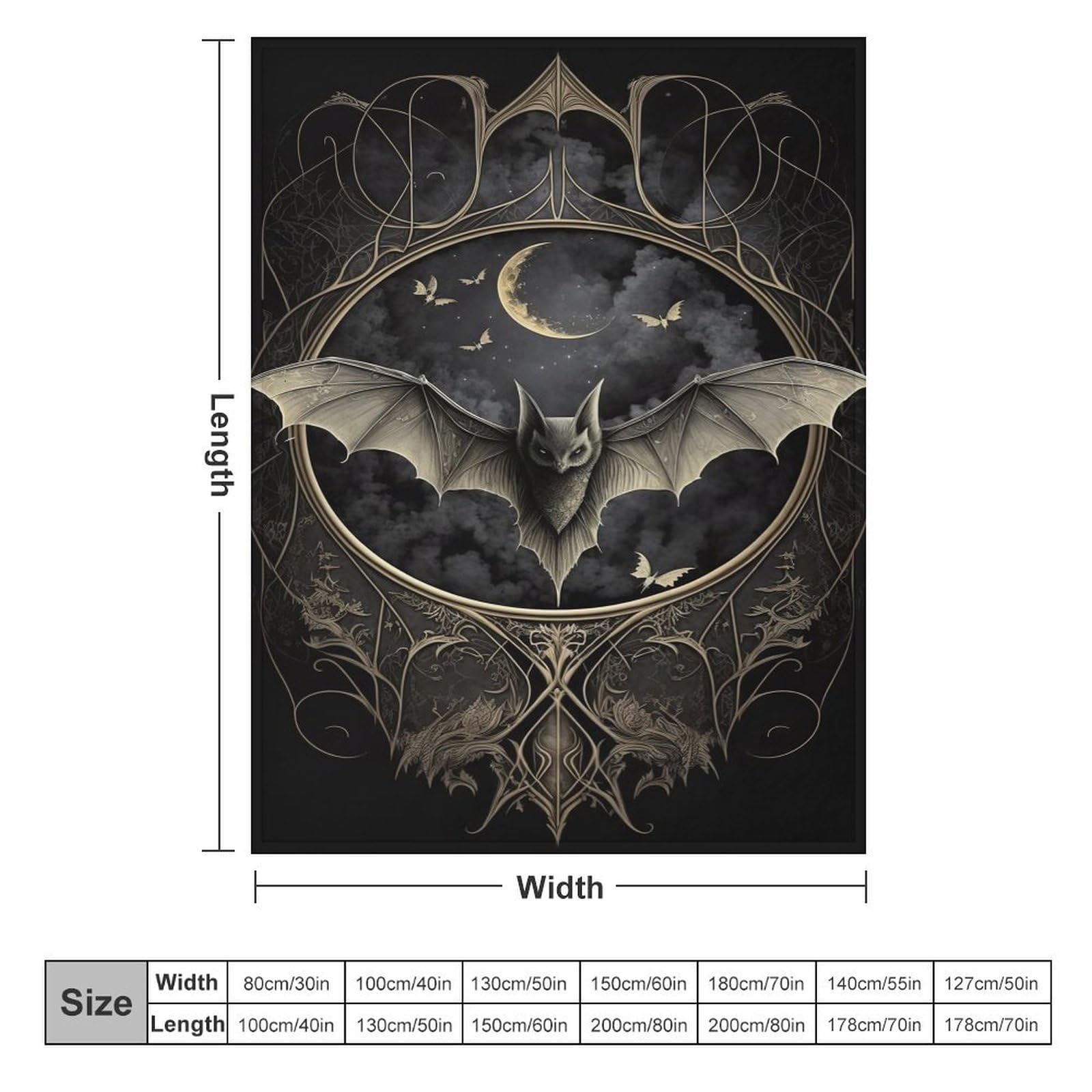 Premium Wohndecke - Fledermaus Decke Flannel - Extra Weiche TV- Decke Vier Jahreszeiten Wohndecke Dicke Couchdecke Für Bett/Sofa（150×200cm）