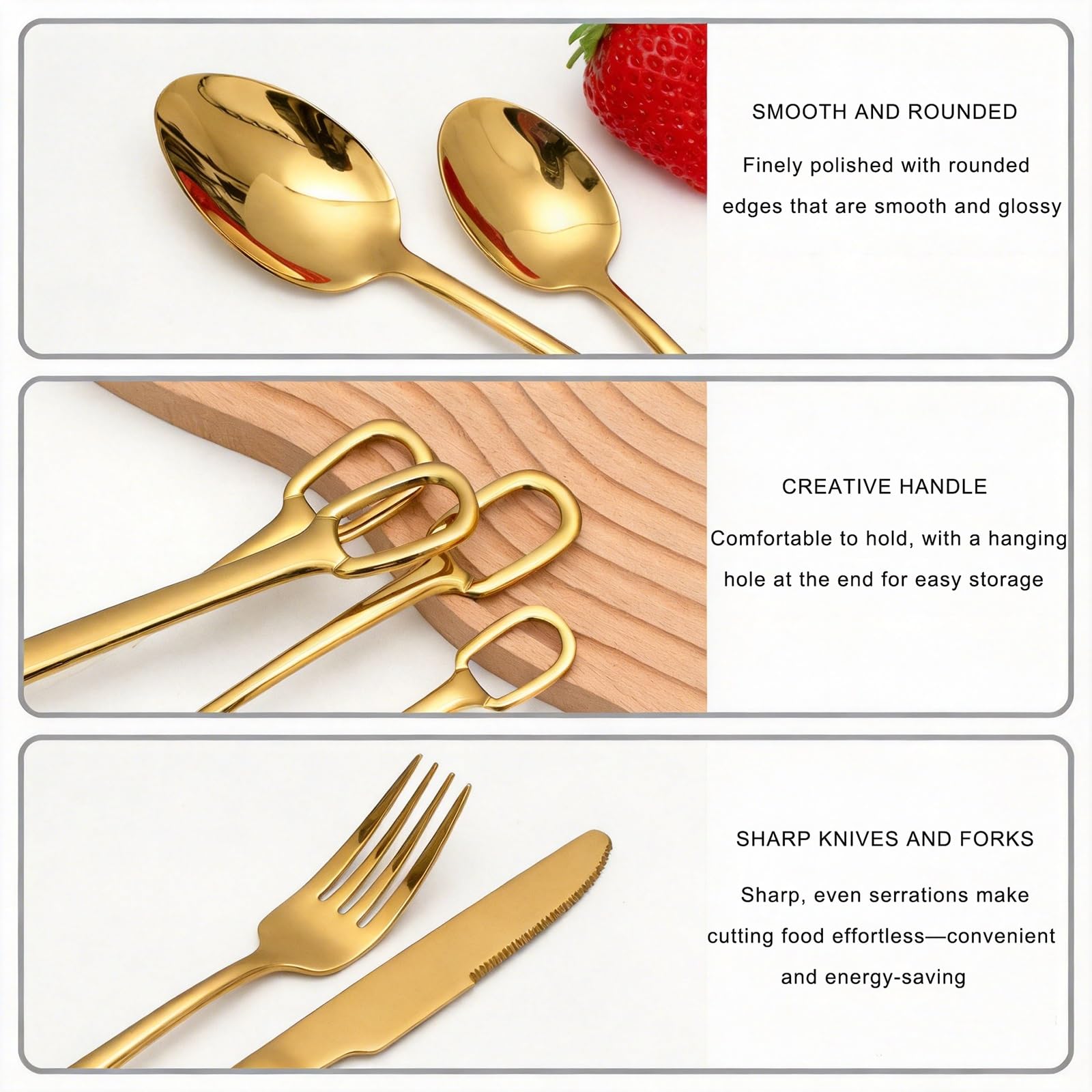 Ensemble Couverts De Table, Set De 5/20 Ménagères Service À Couvert Acier Inoxydable,Ménagère Assortie Poli Miroir, Idéal Comme Cadeau