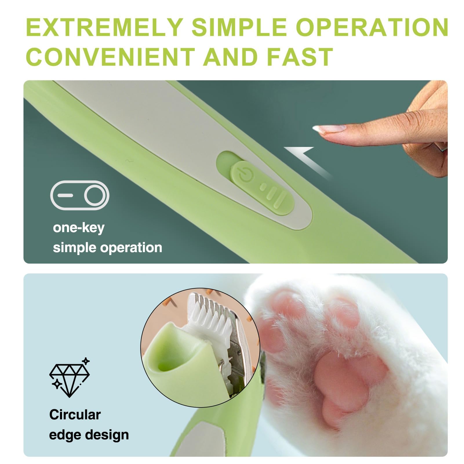 Cordless Dog Paw Trimmer with LED Light - Image 4