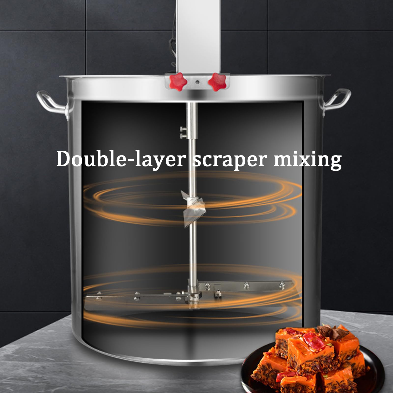 Mezclador de alimentos automático comercial, agitador de salsa de control inteligente para hacer mermelada, salsa y condimentos, varios tamaños para cocinar y mezclar eficientemente
