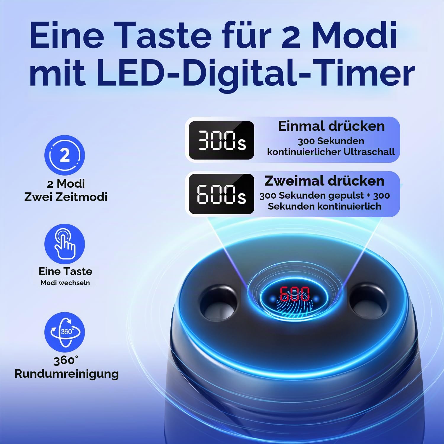 MySmile MS100 Ultraschallreinigungsgerät Zahnschiene mit UV Licht und Timer | 45 kHz, 4 UV, 2 Modi, 200ML, Handlich, Geräuscharm, für Zahnersatz, Mundschutz, Zahnbürstenköpfe, Aligner, Jetzt Schwarz