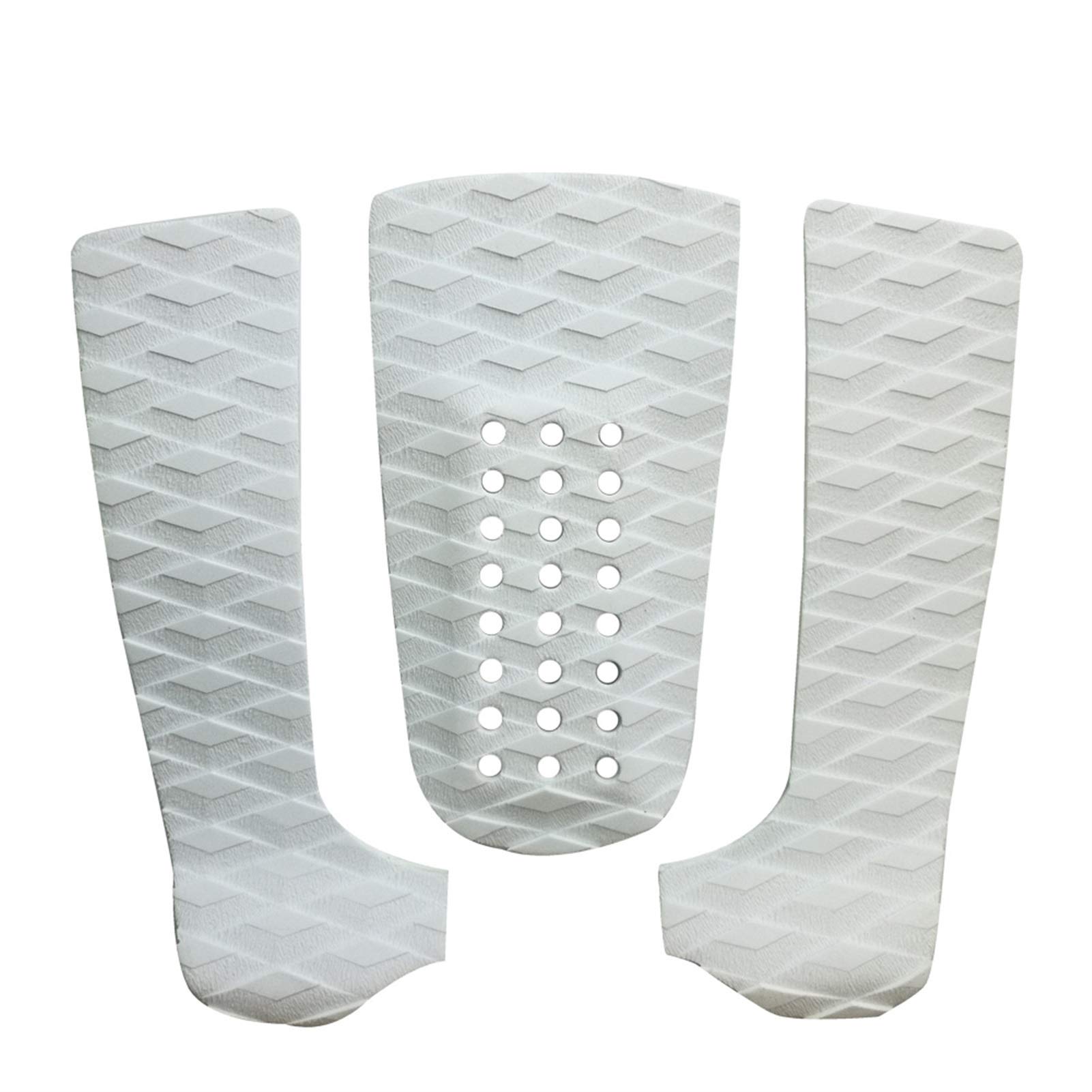 Pads de tracción de Tabla de Surf 3 Piezas Stomp Pad EVA Mazo de la Placa de Espuma para Skimboard, Tabla de paletas (Color : White)