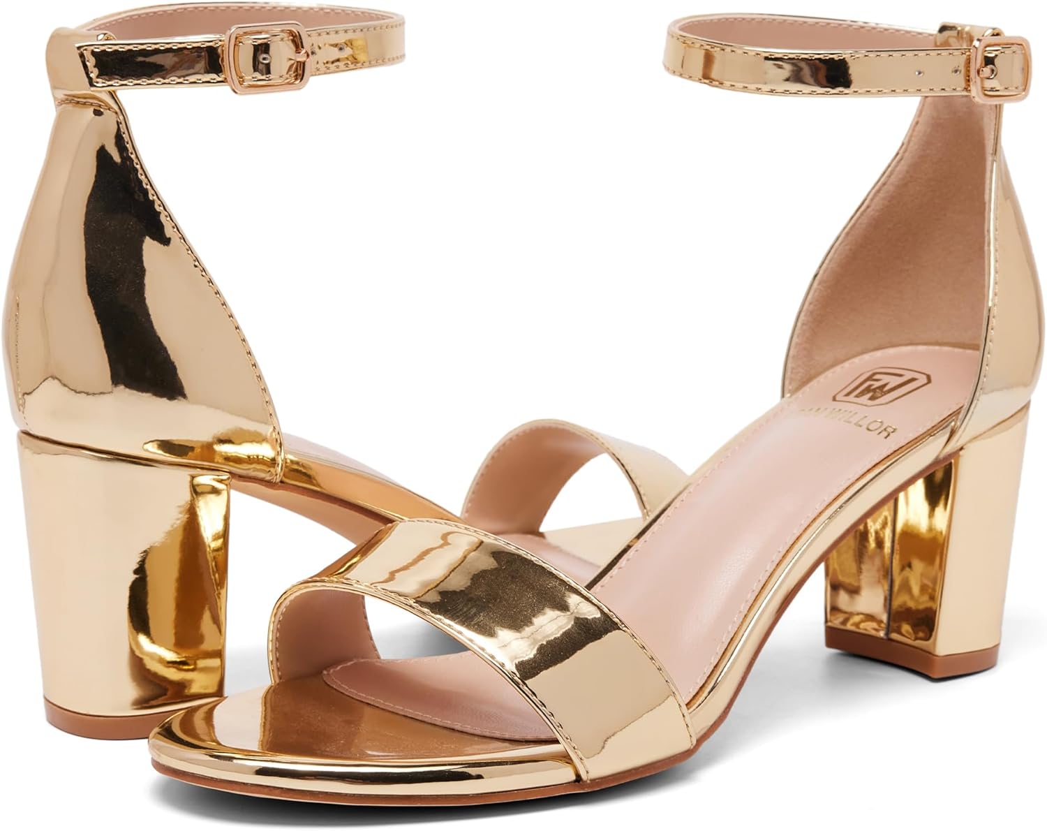 Women Open Toe Low Chunky Short Heels Ankle Strap Block Heel Sandals Party Dress Wedding Pump Shoes - Image 4