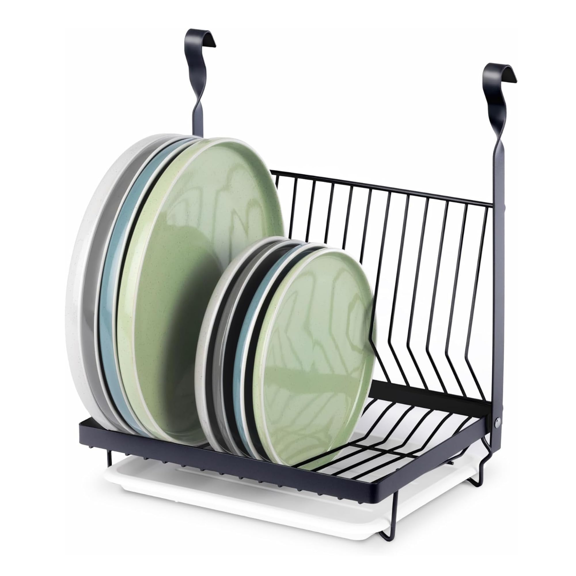 Livivo Unisex Grey Hanging Dish Drainer Rack In