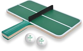 Schildkröt Ping Pong Challenge Tischtennis-Set, 1 Schläger in Form Einer kleinen Tischtennisplatte, mit Netzgarnitur, 2 Bälle, Geschicklichkeitsspiel für Groß und Klein, 788459