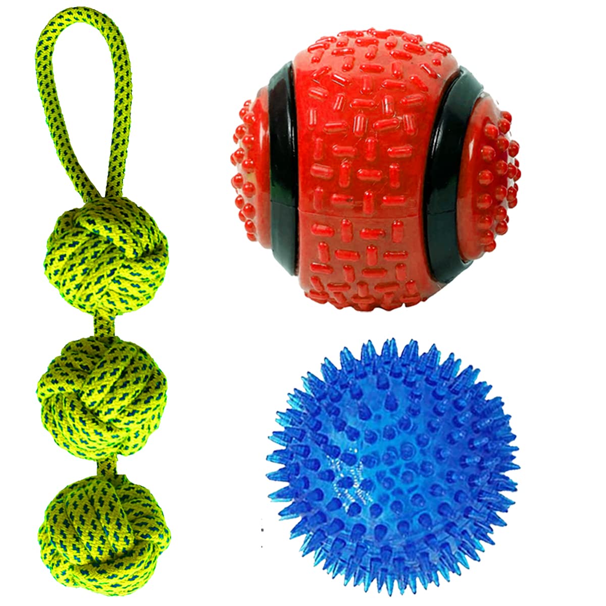 YOUHAVEDEAL Non-Toxic Ball for Dogs, Ball for Puppy to Play, Pack of 3, Ball for Dogs, LED Ball, New 3 Rope Ball Toy Combo for Small and Medium Dogs Chewing Teething - Color May Vary (B0BZVR1PV8) Amazon Price History, Amazon Price Tracker