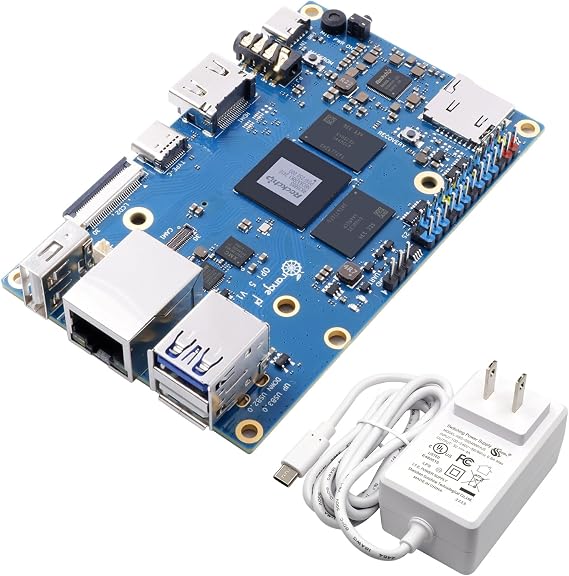 Orange Pi 5 16GB Rockchip RK3588S 8 Core 64 Bit Single Board Computer, 2.4GHz Frequency 8K Video Decoding Open Source Board Mini PC Run Orange Pi OS,Android12,Debian11 (Pi 5 16GB+5V4A TypeC Supply)