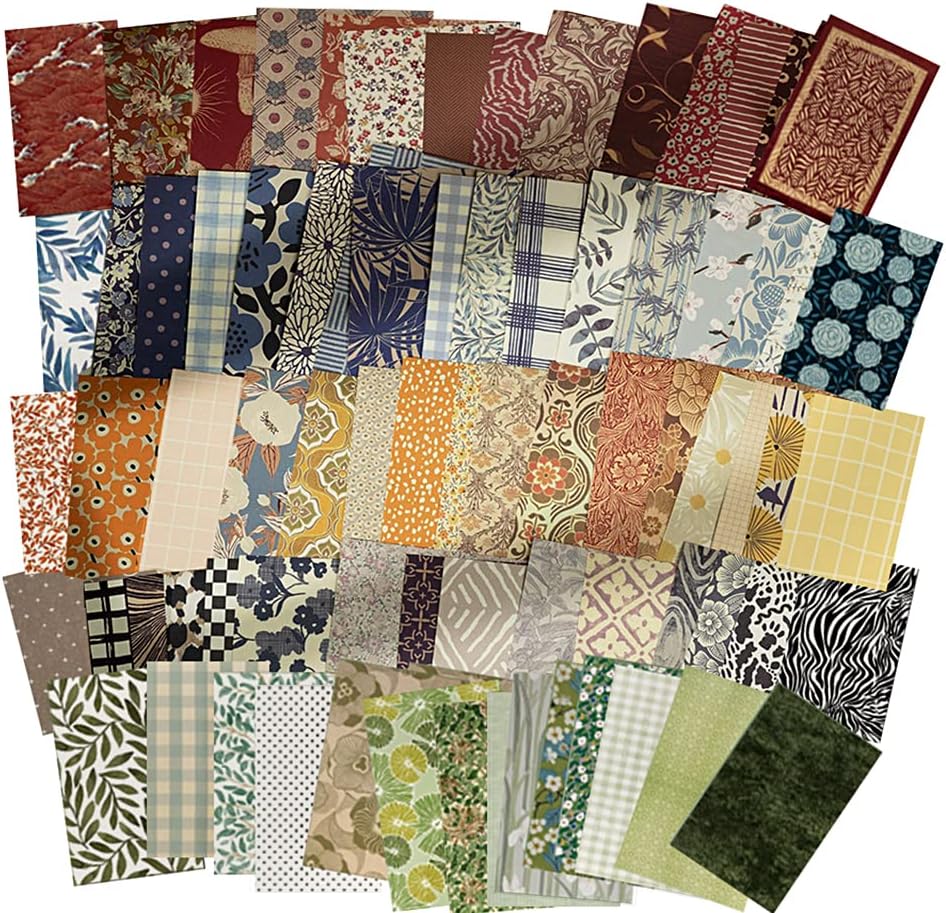 500 Sheets Vintage Scrapbook Paper Supplies Aesthetic Paper Supplies scrapbook sheet Decorative Paper (3.35 x 2.17 In)Material for DIY Scrapbooks Journal Photo Album Crafts
