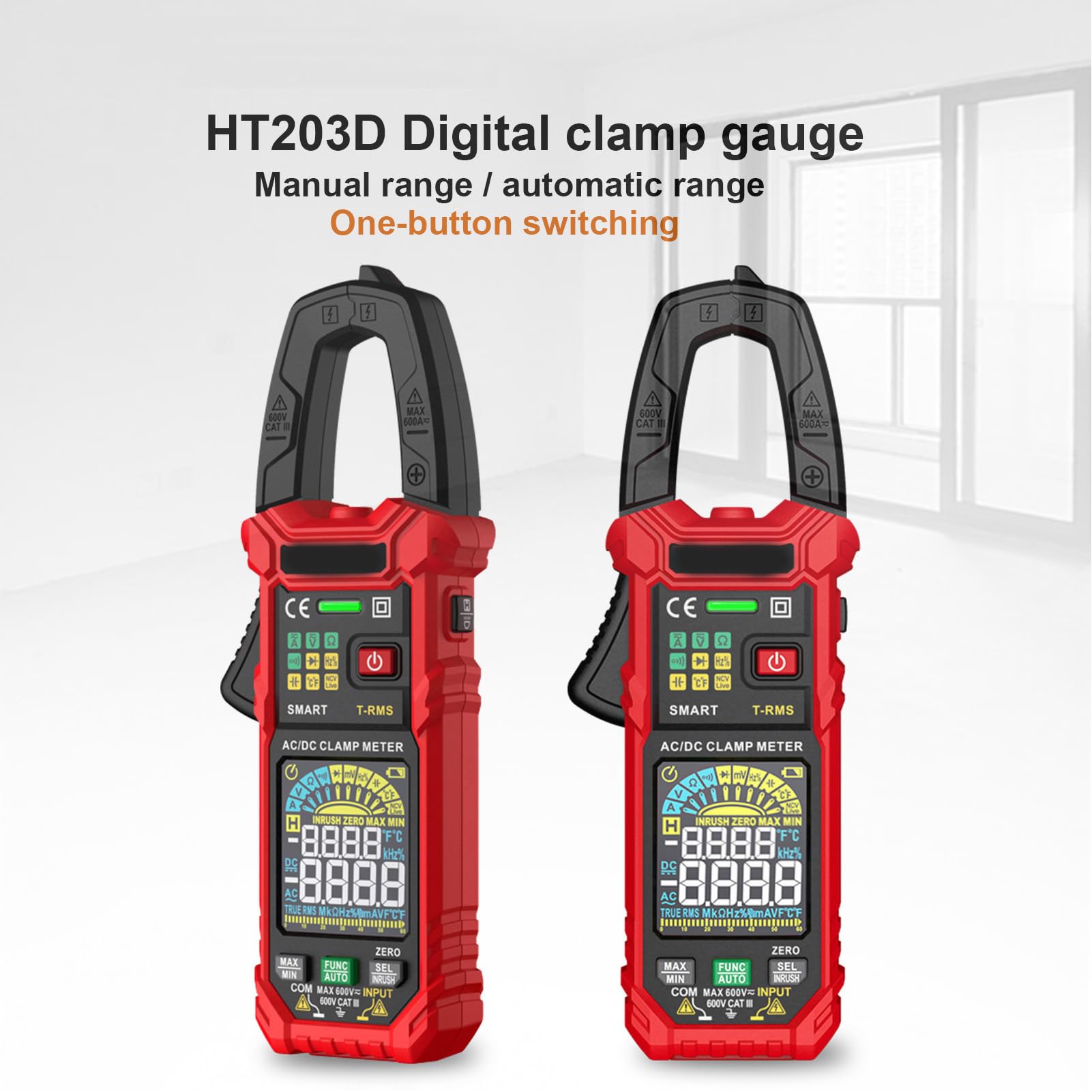 MAYILON Smart Clamp Meter Multimetro Digitale Ad Alta Precisione Tester di Tensione per Elettricisti Uso Domestico ABS 1 Pz