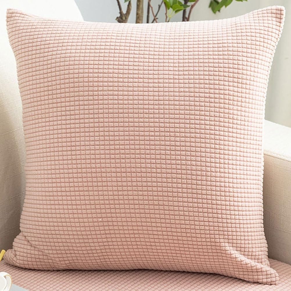 Swj-Swjssb Pink Super King Size Pillow Cases,Pack Of 2 Square Extra Large Cushion Covers Soft Pillow Cover With Invisible Zipper Decorative Pillowcases For Pillows Sofa Couch(,80X80 Cm Pack Of 2)