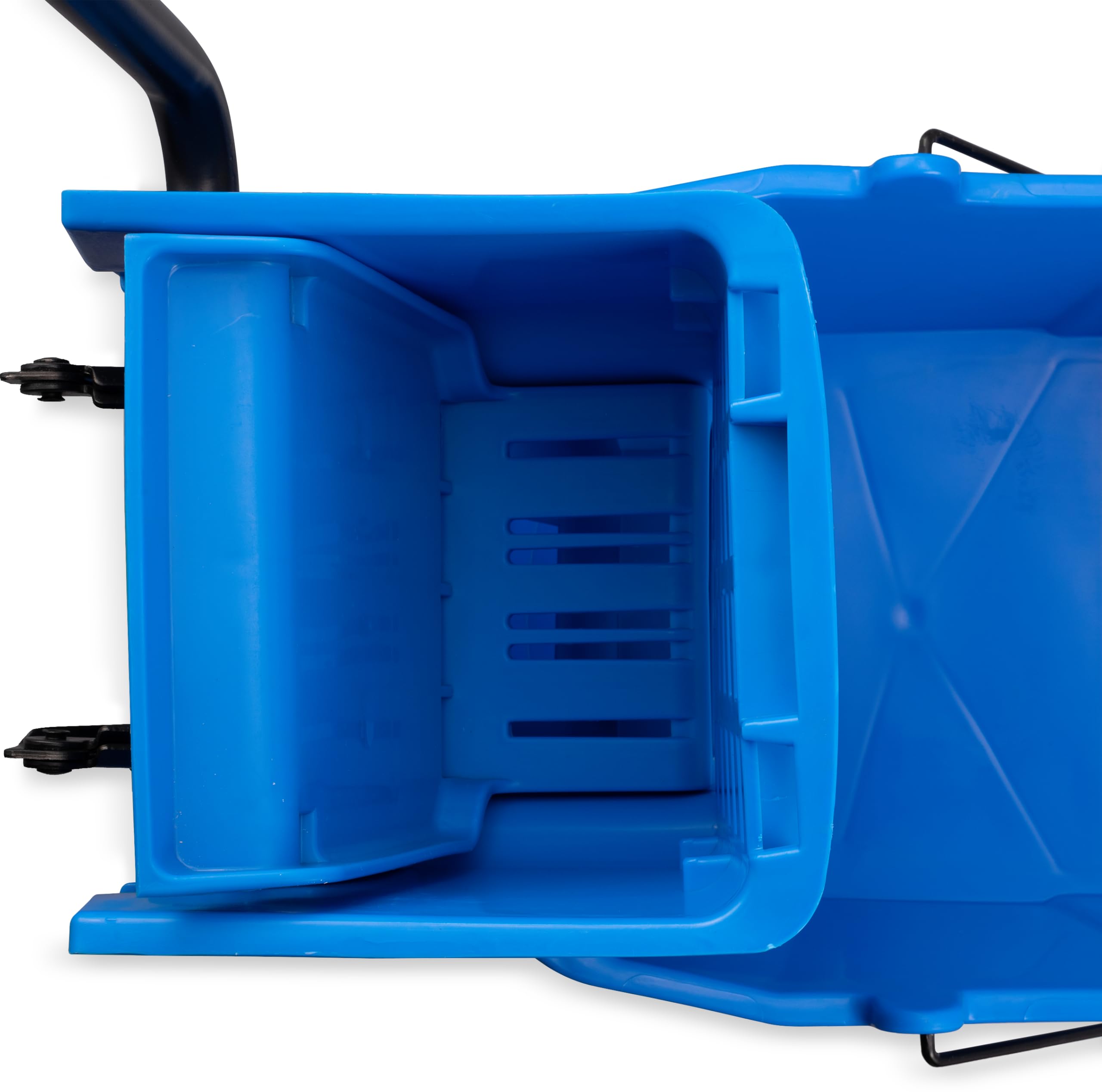 CFS - Secchio per mocio commerciale in plastica con strizzatore laterale, 26 litri, colore: blu