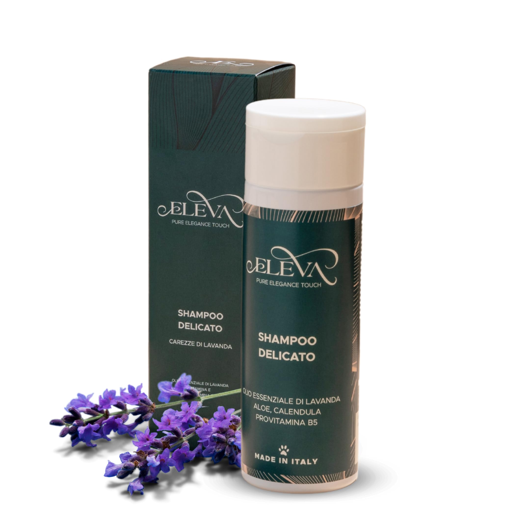 ELEVA PET - Shampoo Cani Pelo Lungo - all'Olio Essenziale di Lavanda con Vitamine - Ammorbidisce, Idrata ed Igenizza il Pelo - Milgiora Salute e Qualità del Pelo - Made in Italy - 1000 ml