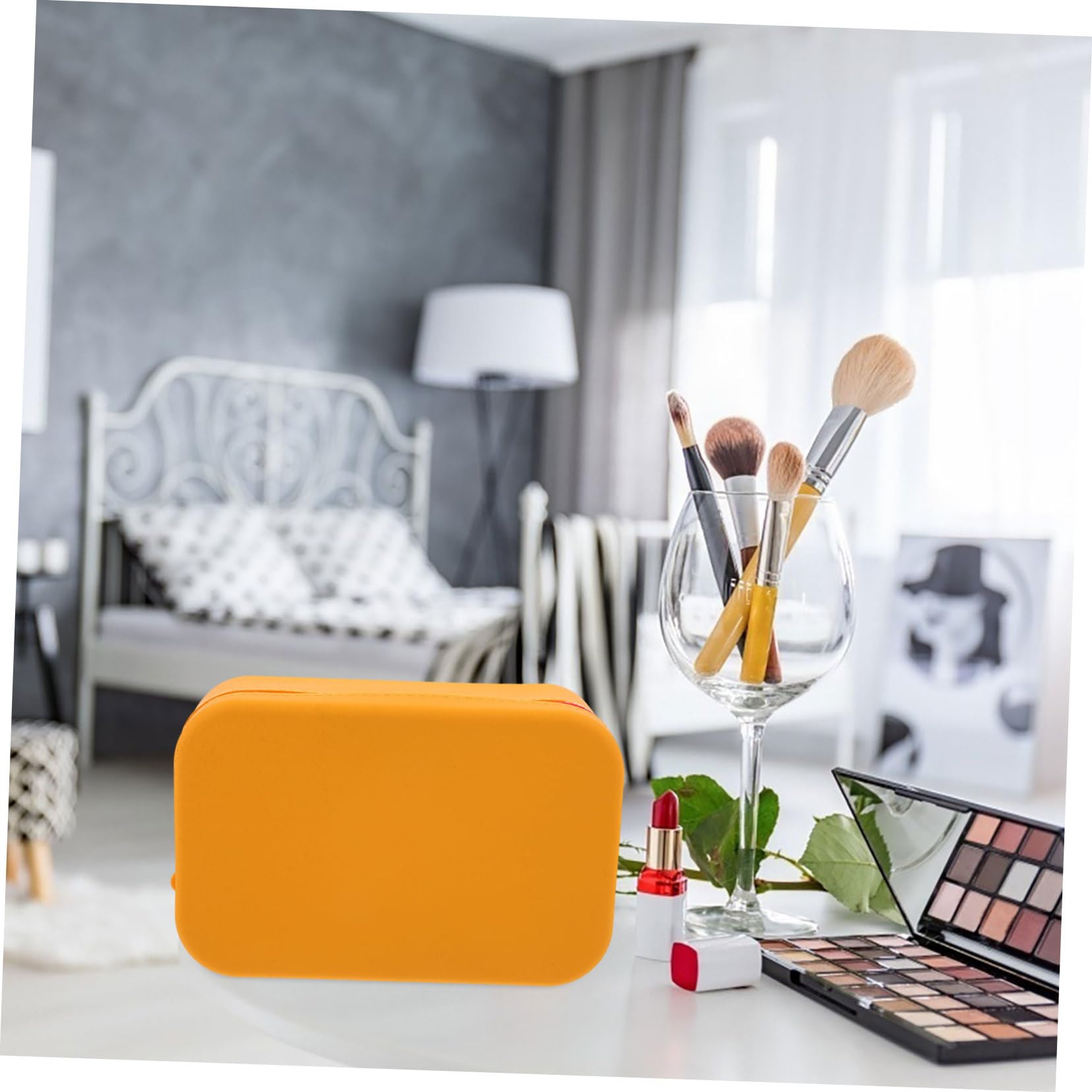 3 Piezas Bolsa de Maquillaje de Silicona de Gran Capacidad y Organizador de Artículos