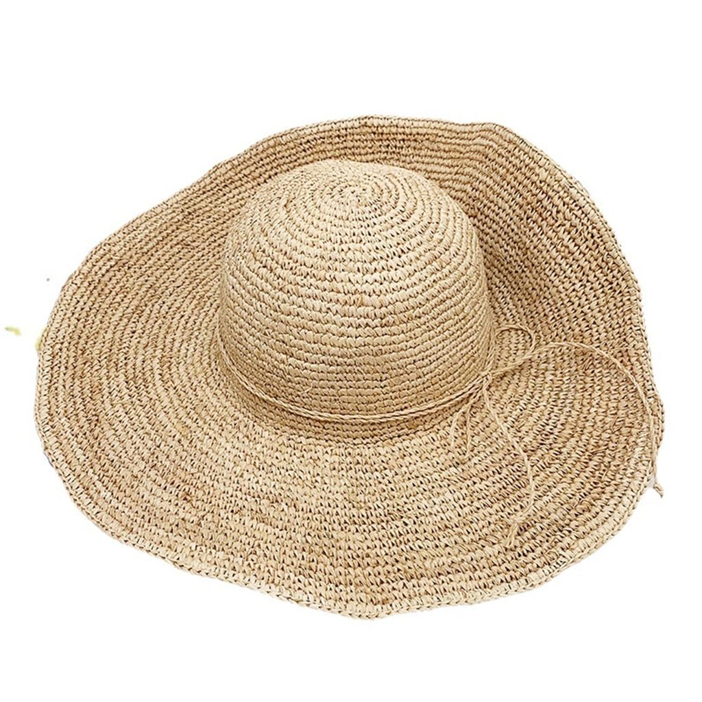 Chapeau de paille pour le bord de mer pliable : protégez votre visage du soleil sans encombrement