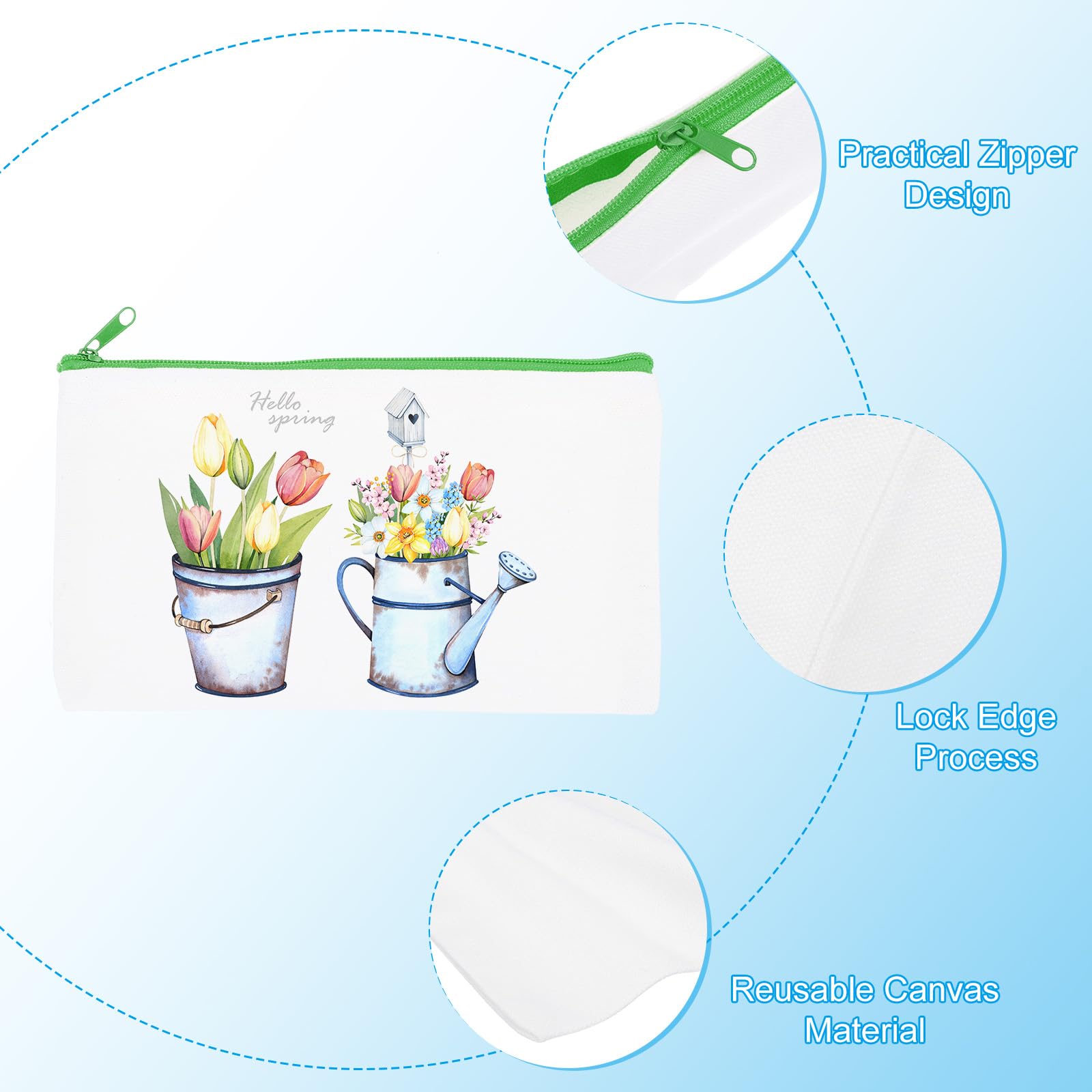 PATIKIL Sublimation Makeup Bags - Image 3