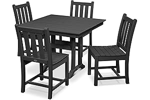Polywood Traditional Garden 5-Piece Farmhouse Dining Set
