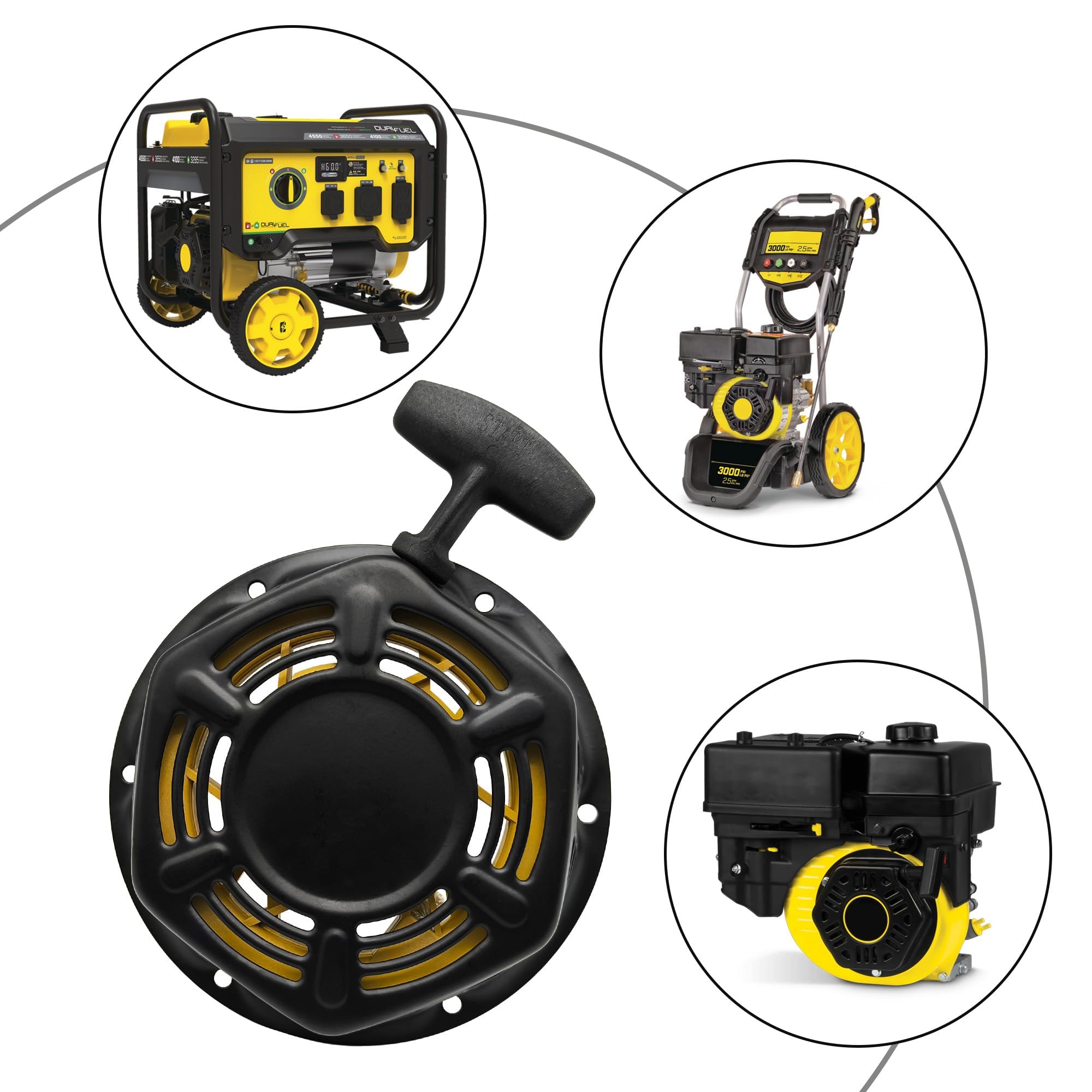 Strongthium Pull Start Recoil Starter Assembly for Honda GX160 GX200 Clones 163 196 200 208 209 210 212 224 cc Coleman Mini Bike Go Cart (HEX Type) - Image 2
