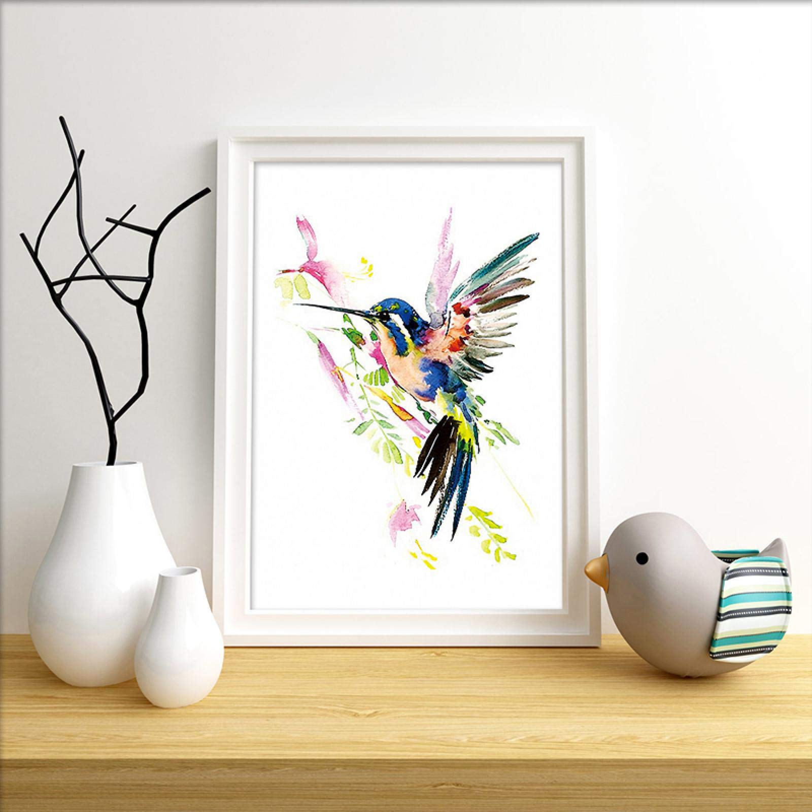 Abstrakcyjne akwarele ptak obraz na płótnie piękny nowoczesny sztuka ścienna nadruk plakat salon murale obraz wystrój domu 50 x 70 cm x 3 bez ramy