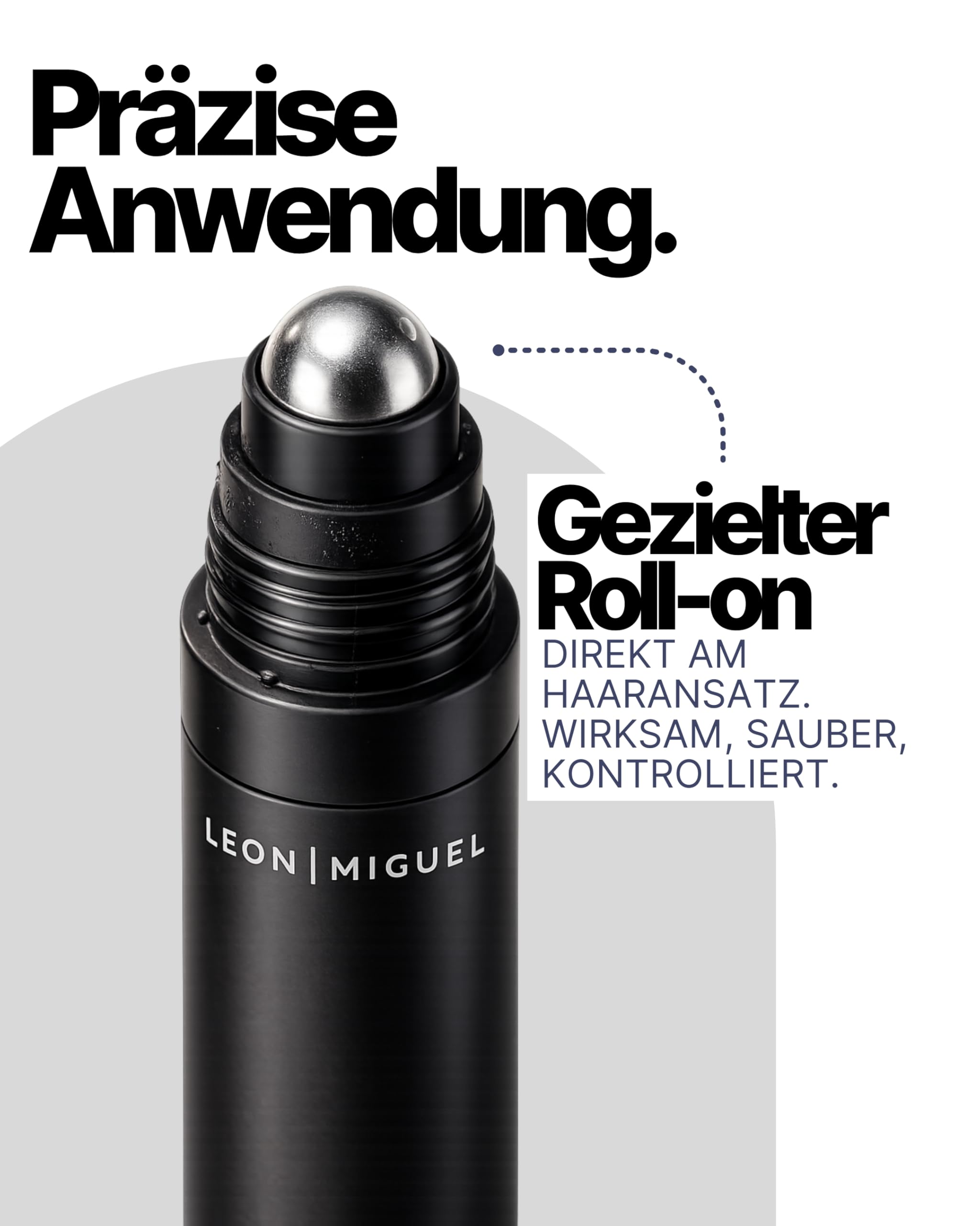 Leon Miguel Hair Growth Activator – serum do włosów wzmacniające cebulki włosów – roll-on z Baicapil, Redensyl, Anagain, Biotyna i żeń-szeń