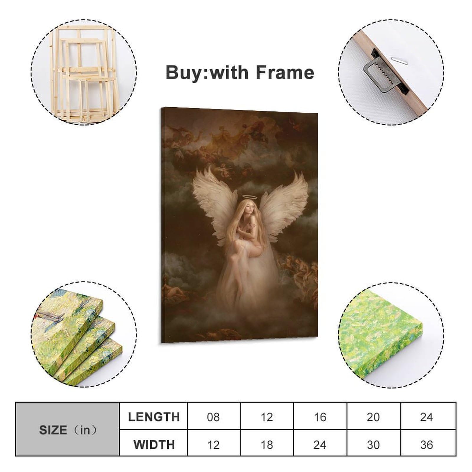 Amazon.co.jp: 美しい天使のレトロなアート ポスター ポスター装飾絵画