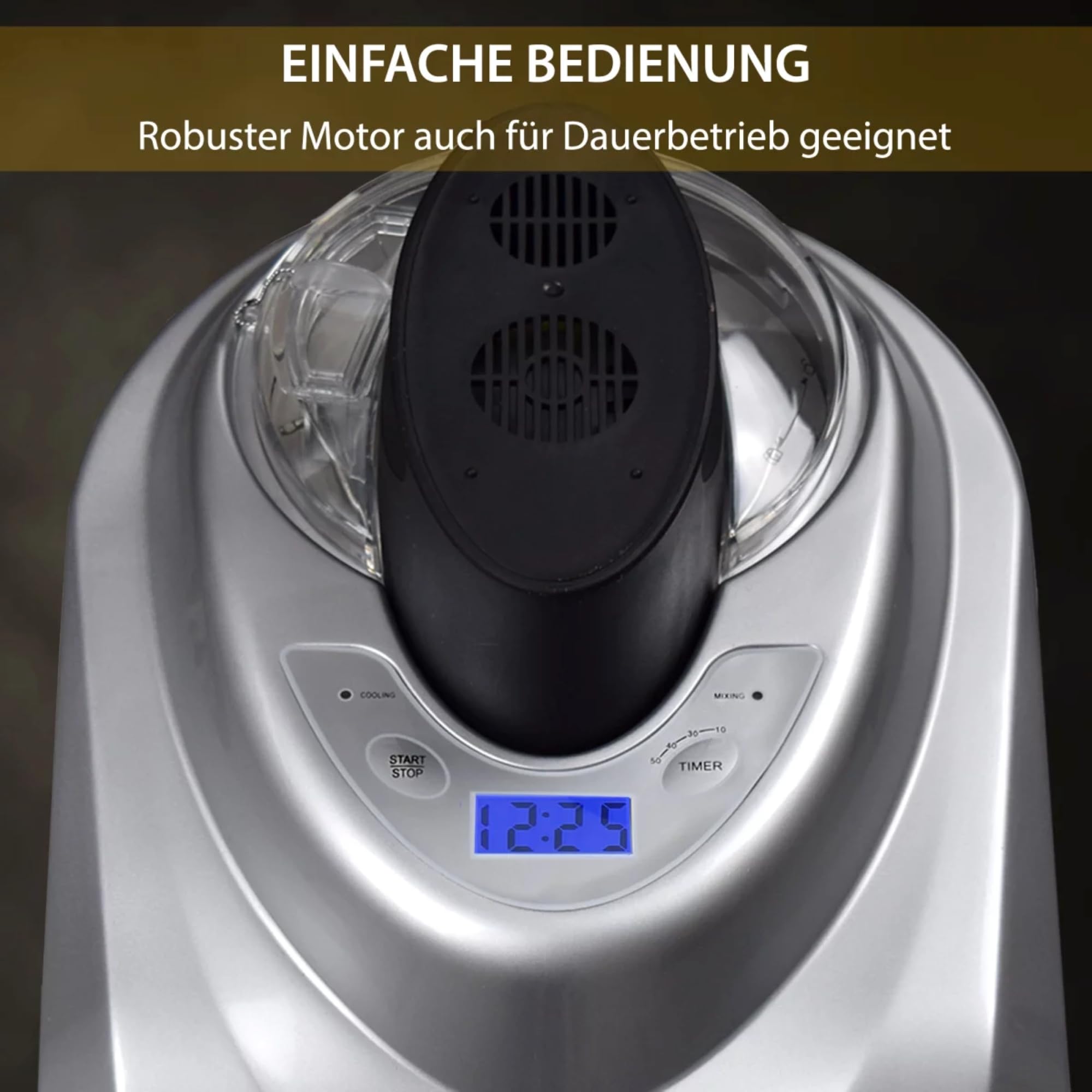 Syntrox Germany Eismaschine Zentoria Frozen Yogurt Maschine Softeismaschine Digital, Softeis selber machen, Softeisautomat, Leistungsstarke Eisherstellung, mit Timer