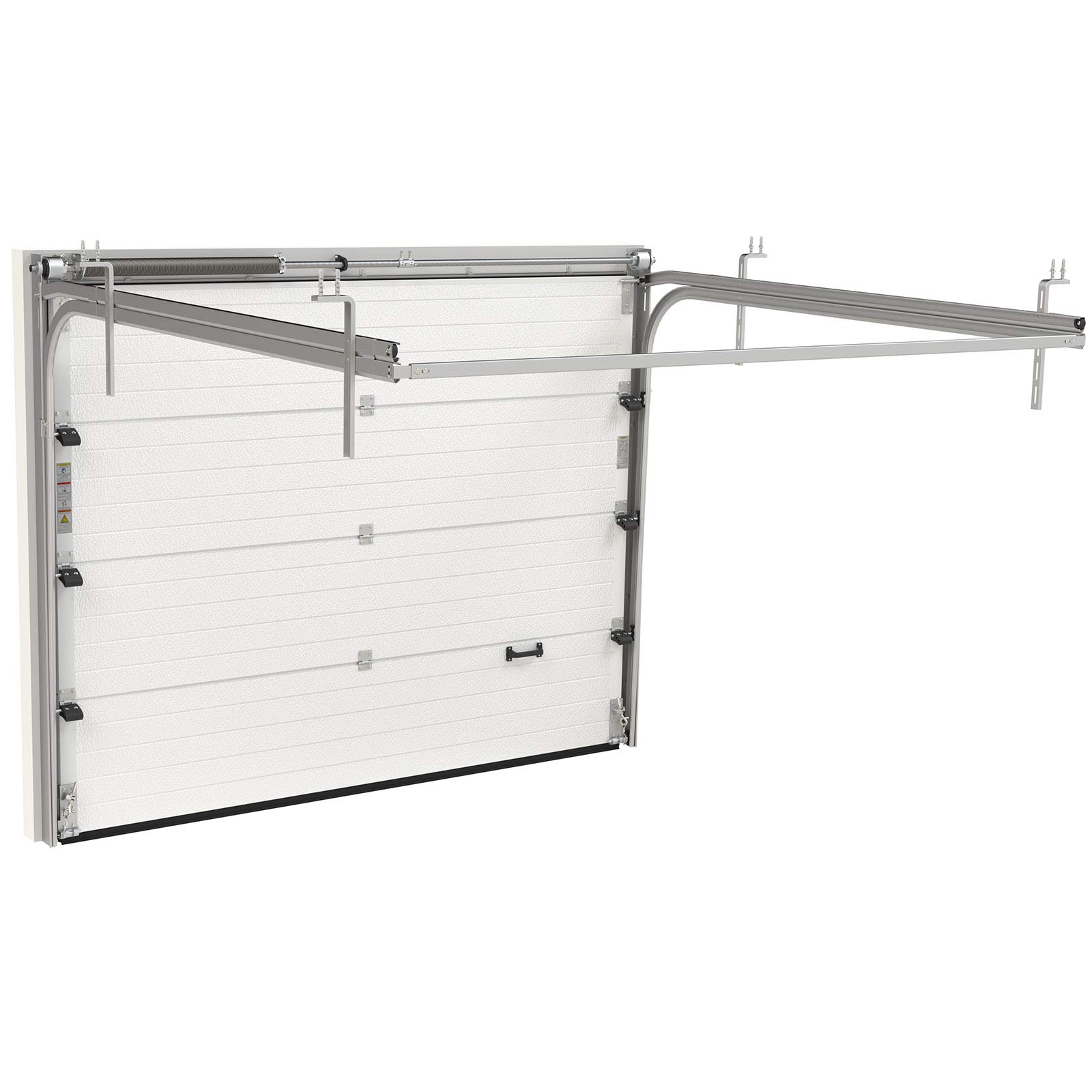 HORI Garagentor mit Antrieb & Handsender – Gedämmtes Sektionaltor 2500 mm x 2125 mm
