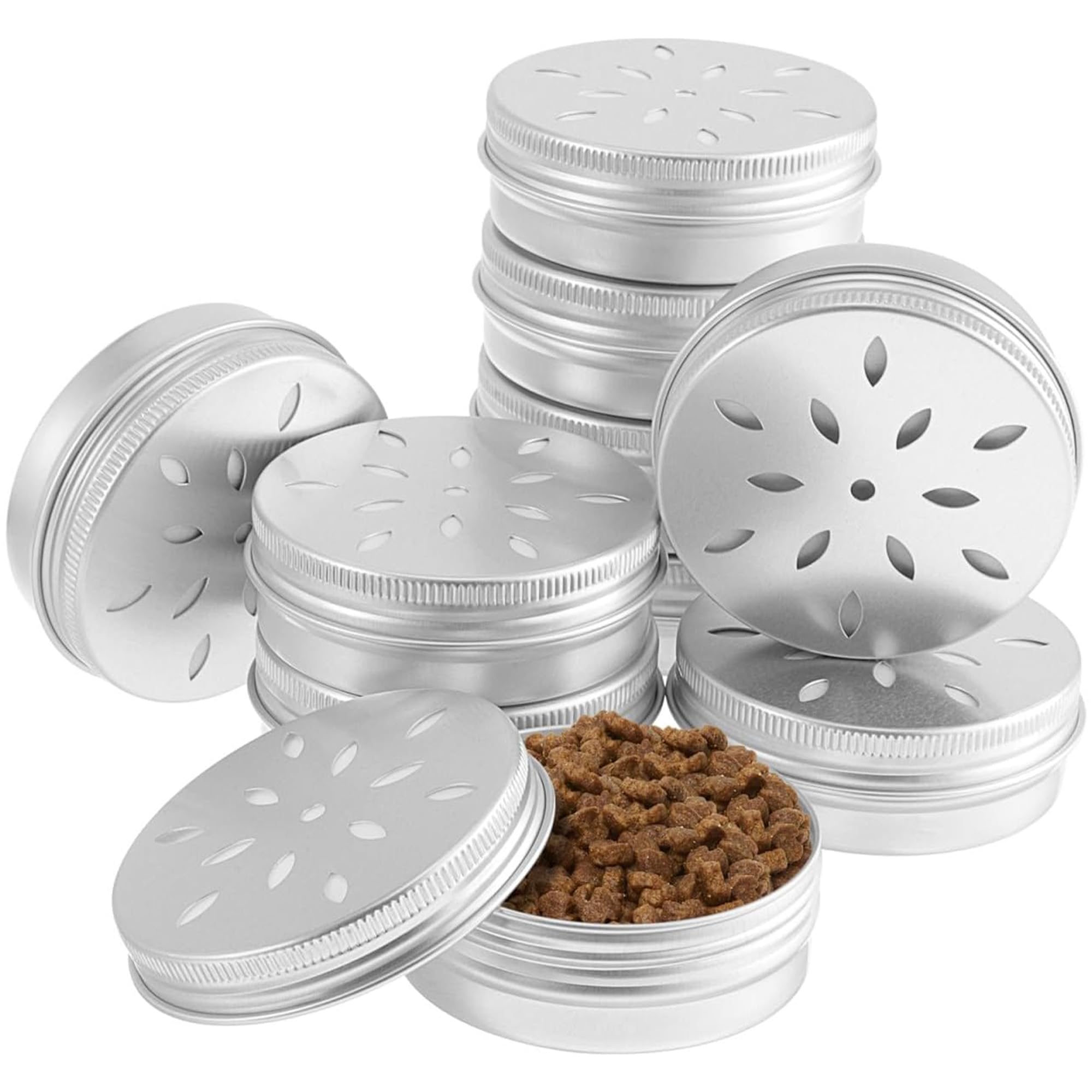 10pcs Training Dog Scent Nose Odor Container, Round Tin Metal Tins Containers Case Holder Sniffle Dogs Accessory Tool Work