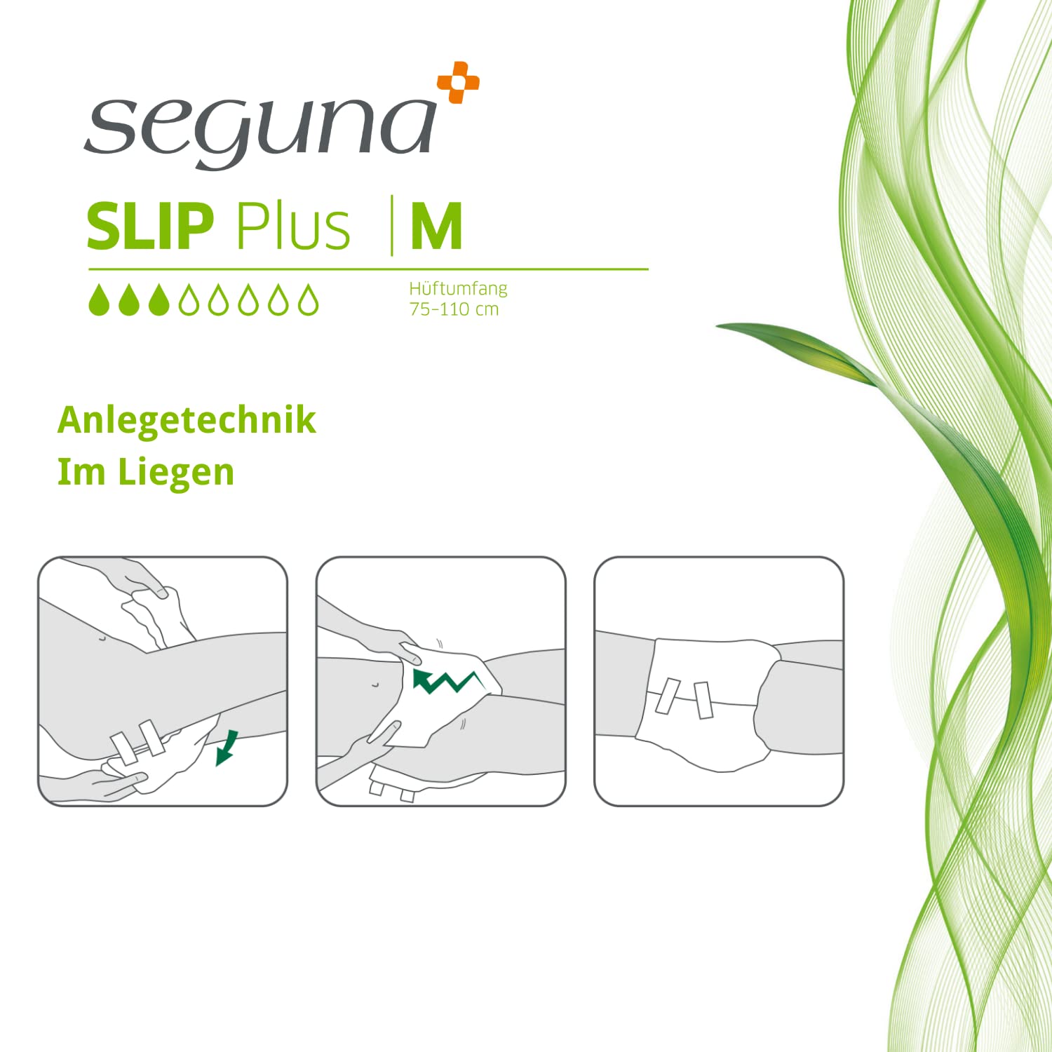 SEGUNA Slip Plus, Inkontinenz Windeln für Erwachsene, Frauen, Männer, Windeln bei mittlerer Blasenschwäche, Stuhlinkontinenz (M (Sparpaket 4 x 25 Stück))