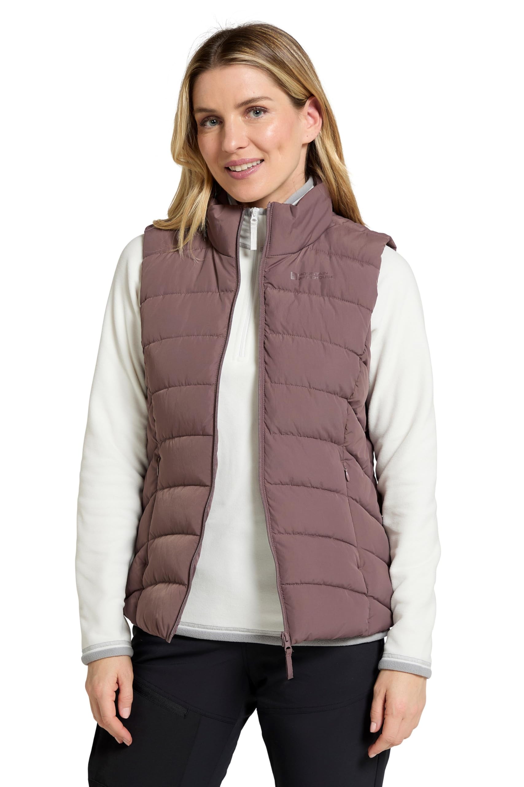 Mountain Warehouse Women's Taupe Opal Padded Water-Resistant Gilet 14