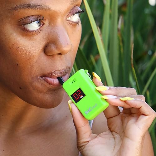 Miniatura 5 de Alcoholímetro portátil, llavero, BACtrack, prueba de alcohol en el aliento, BT-KC10-GN, Verde, 1