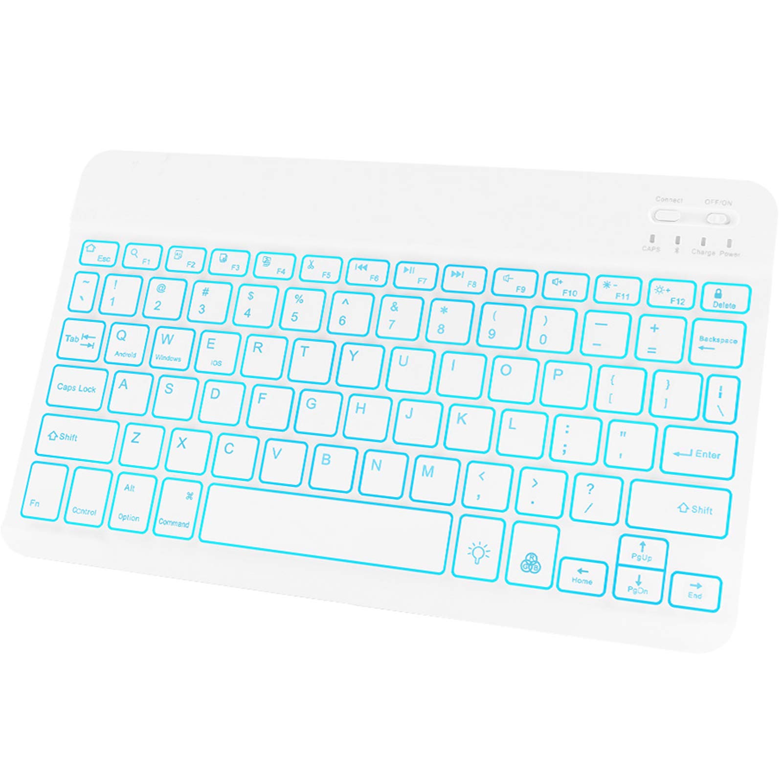 Ultra-Slim Backlit Wireless Bluetooth Keyboard - JUQITECH Universal Rechargeable Keyboard for iPad 10.2/iPad Pro/iPad Air/Samsung Galaxy Tab A8/A7 Lite/S6 Lite/S7 iOS Android Windows Devices, White (B082XQGW8Q) Amazon Price History, Amazon Price Tracker