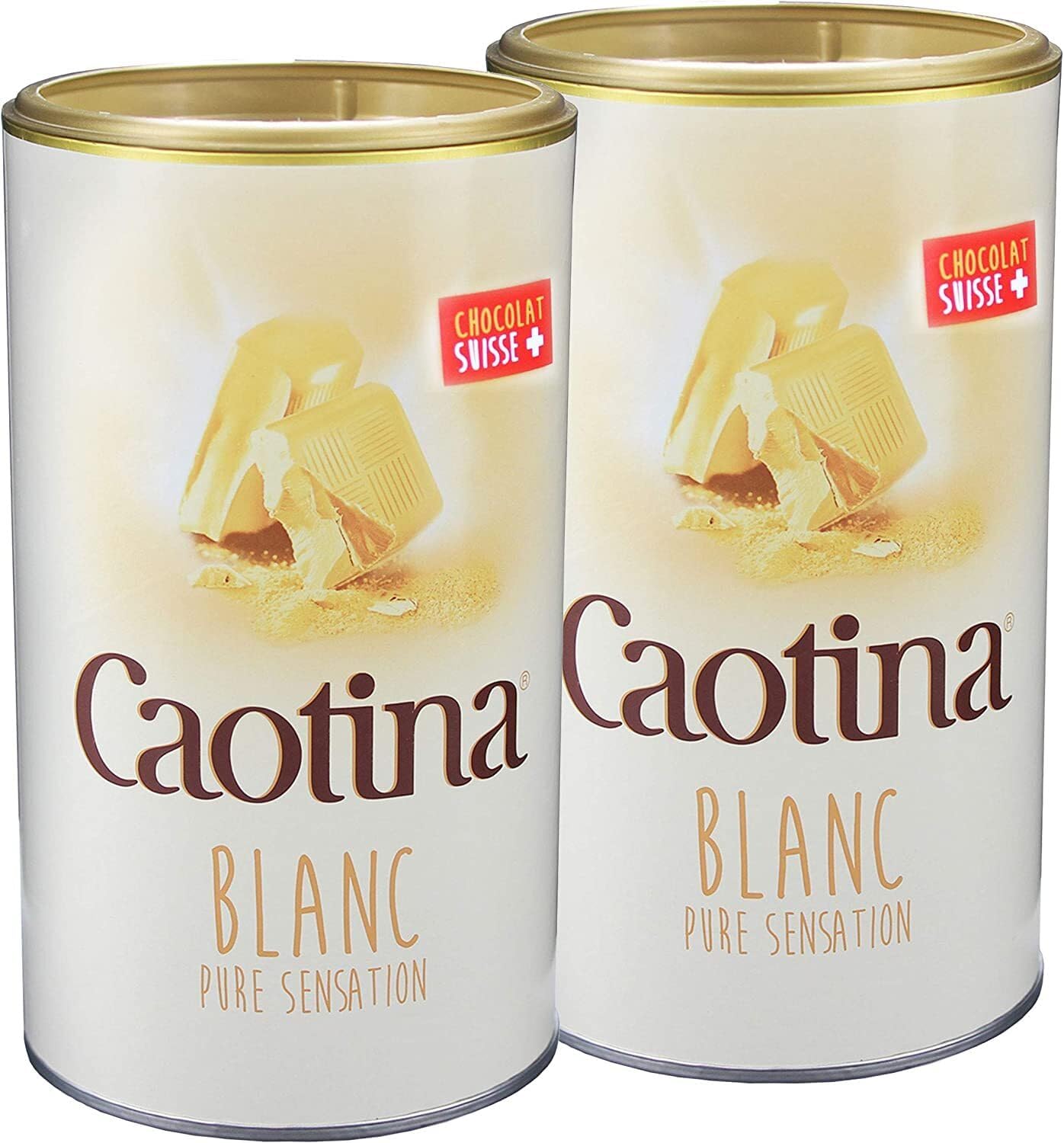 Caotina blanc, Cocoa Powder with White Swiss Chocolate, Hot Chocolate, 2 Pack, 2 x 500g