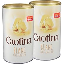 Caotina blanc Cocoa Powder with White Swiss Chocolate Hot Chocolate 2 Pack 2 x 500g