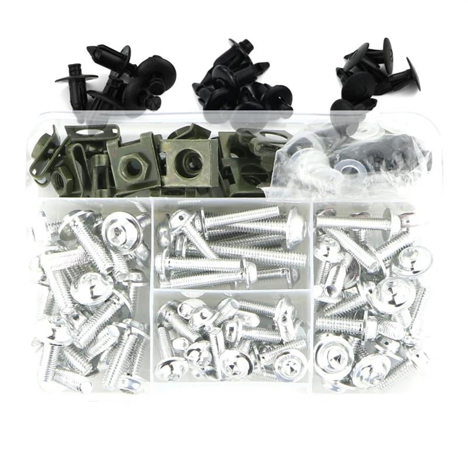 Complete Full Fairing Bolts Kit Body Screws For Ninja 250R 650R ER-6F ER-6N ZZR250 EX250 EX300 EX400(Onecolor)