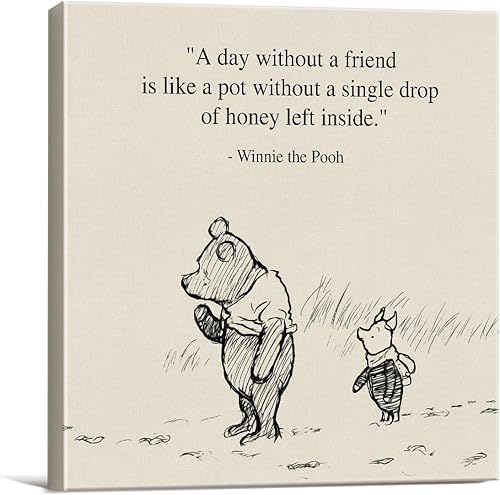 Decoración clásica de Winnie the Pooh para pared, diseño de Winnie the Pooh, con texto en inglés "I Think We Dream So We Don't Have to be Apart for