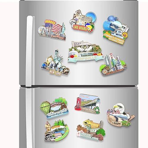 Miniatura 4 de USA Huntsville - Imán para nevera con imán de madera 3D, monumentos de viaje, coleccionables, decoración hecha a mano 2