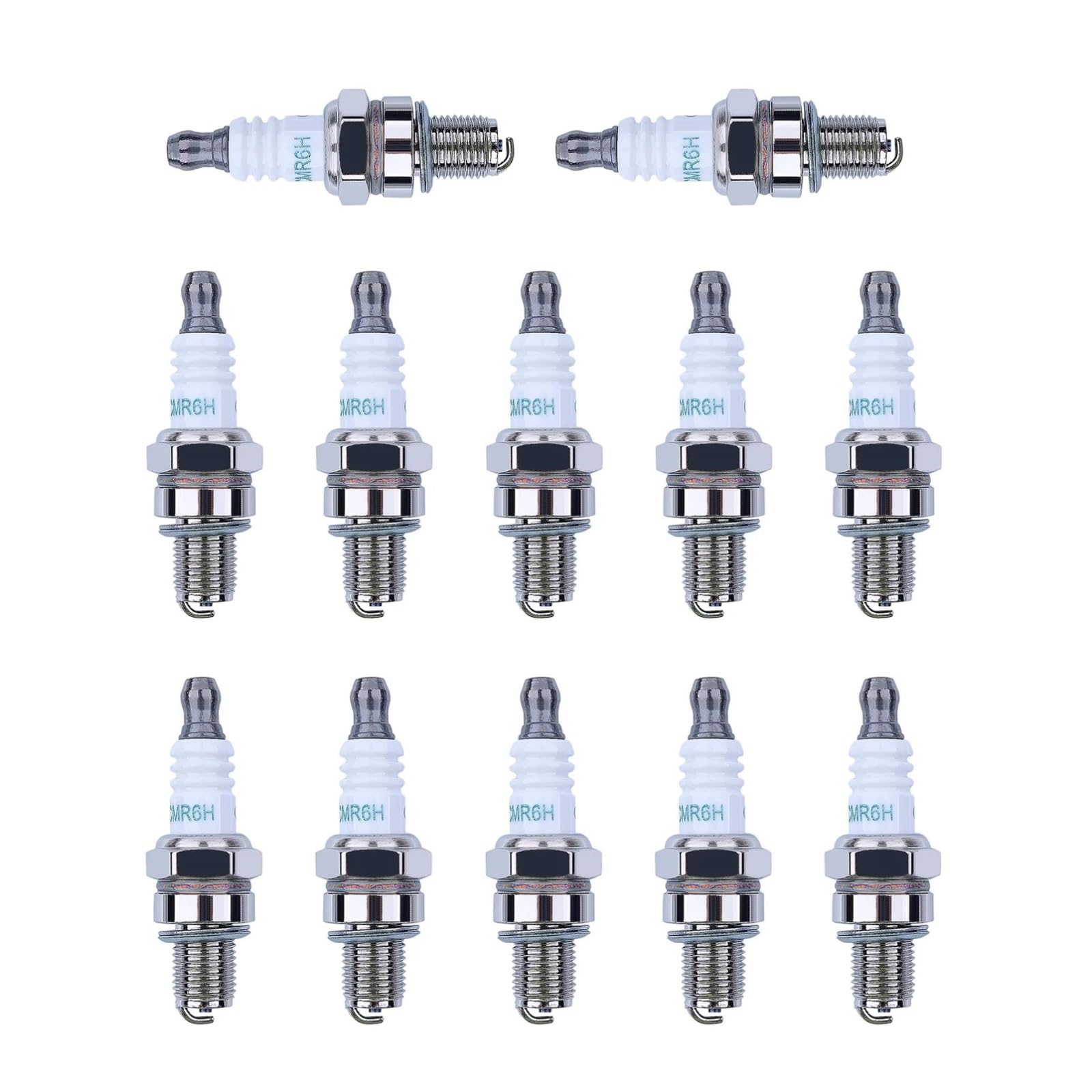 Generico Candela, Compatibile con Stihl, FS90 FS100 FS110 HL90 | filettatura 10mm, lunghezza filetto 11.5mm, lunghezza totale 53mm, HL110 HT100 KM90 BR500 BR600