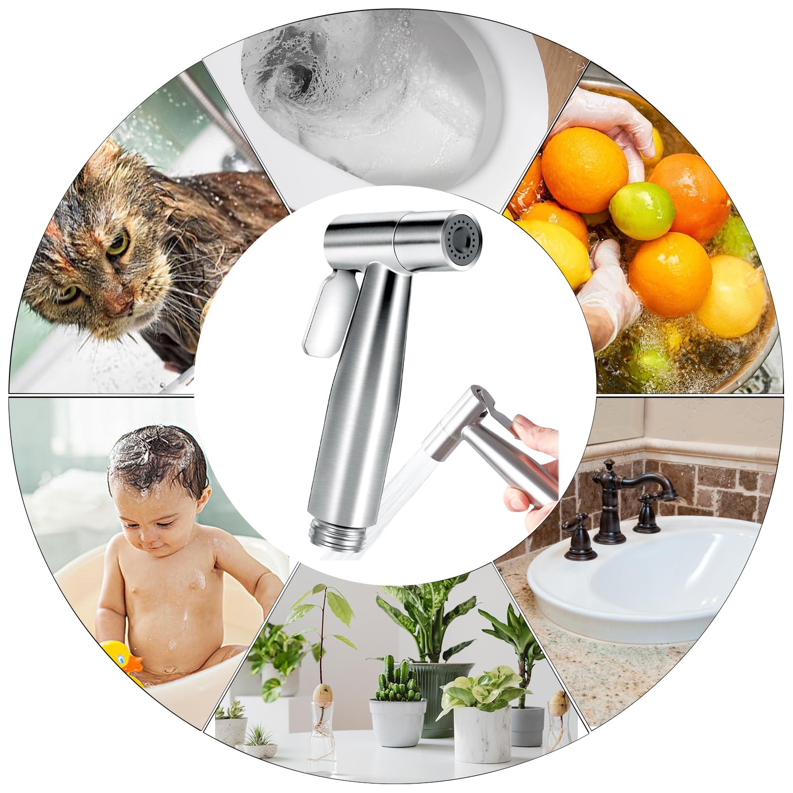 AIVORO Grifo para WC de Mano, grifo bidet para wc para Higienico, Duchas, Bidet para Inodoro