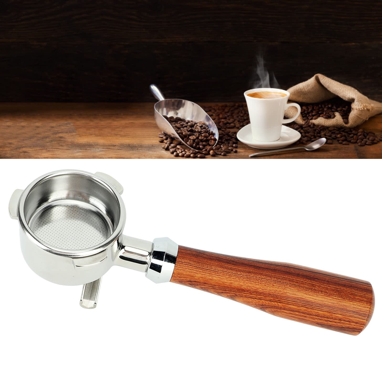 Kommerzieller doppelter Kaffeefilterhalter für 870 880 - Kaffeefilter aus Edelstahl für Kaffeeliebhaber (E Sequoia)