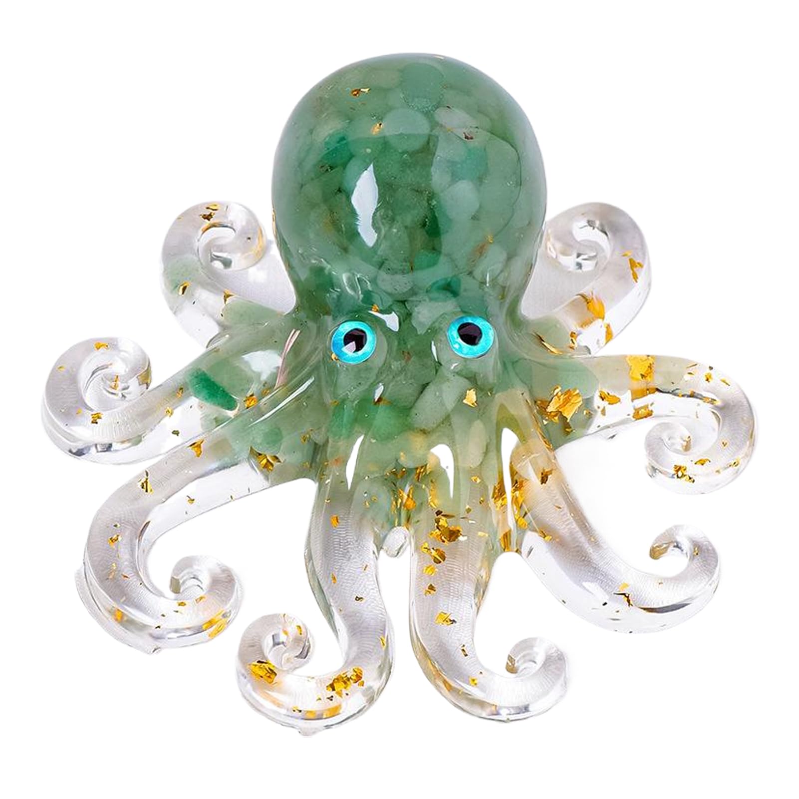 PIXZCSA Showcase Love For With Resin Crystal Statue In Restaurant Interior Resin Sea Animal Figurine Sturdy Crystal Octopu Statue Octopu Lifelike Shape, type+5